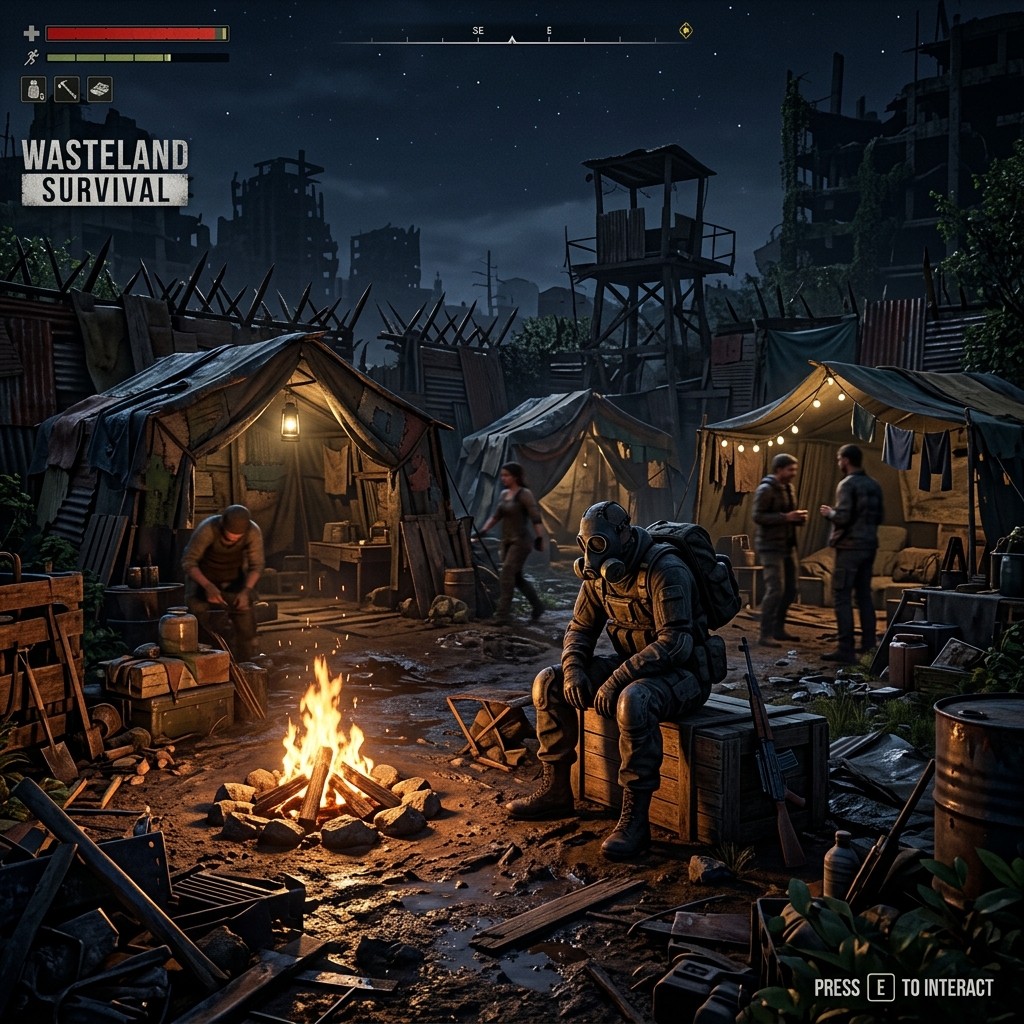 Camp de survivants de nuit